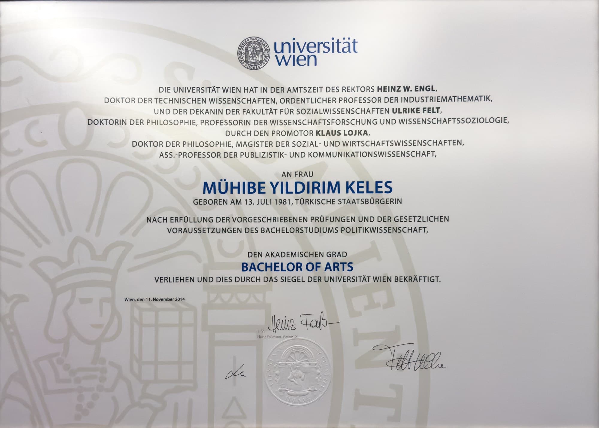Bachelor of Arts — Siyaset Bilimi